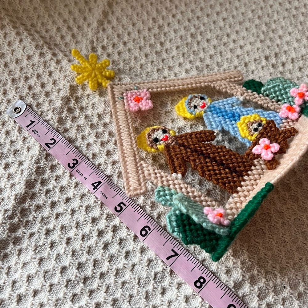 Vintage Christmas Nativity Joseph Mary‎ Jesus Needlepoint Canvas - Picture 6 of 6